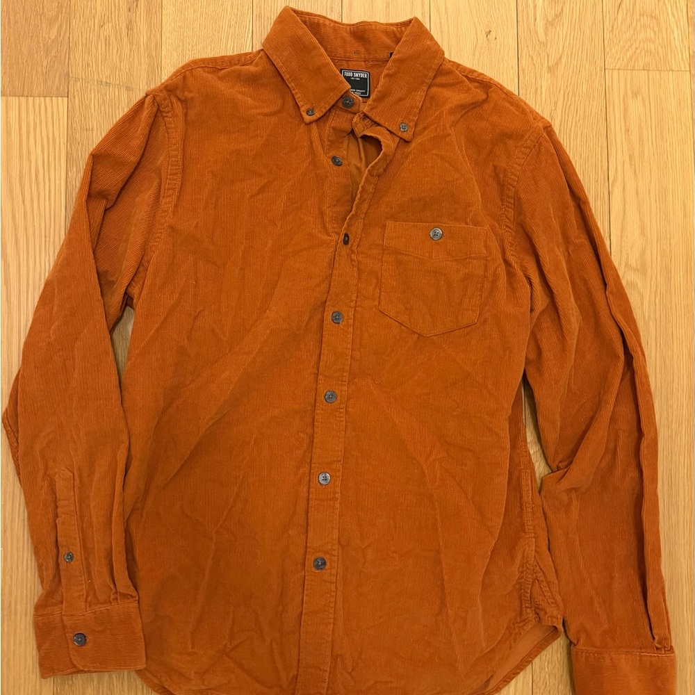 Men's Rust/Orange Corduroy Shirt